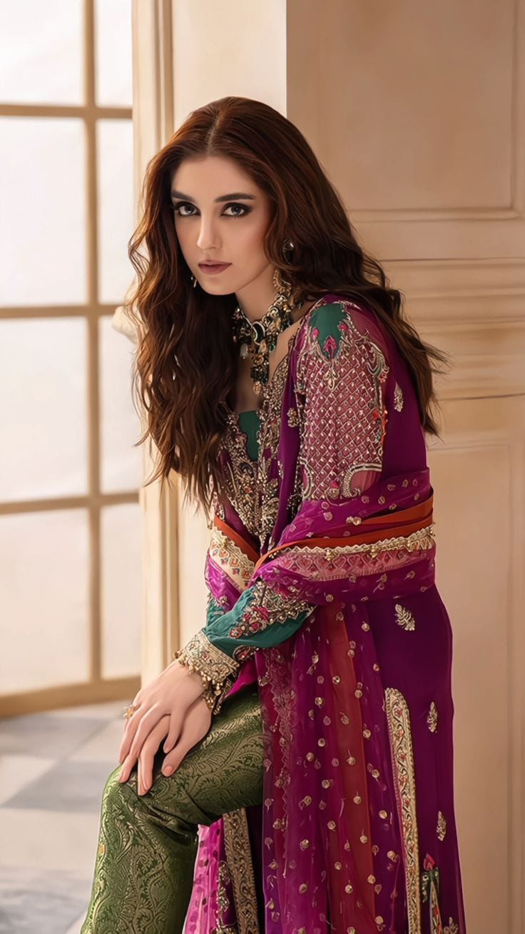 CARIZMA EMBROIDERED CHIFFON DRESS WITH NAT DUPATTA  | 3-PIECE UNSTICHED