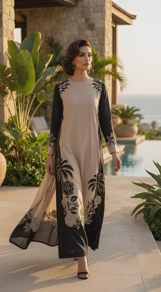 Luxury Silk Dress | 3pec Unstiched