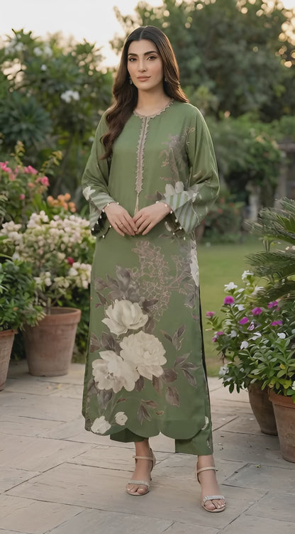 Luxury Silk Dress | 3pec Unstiched