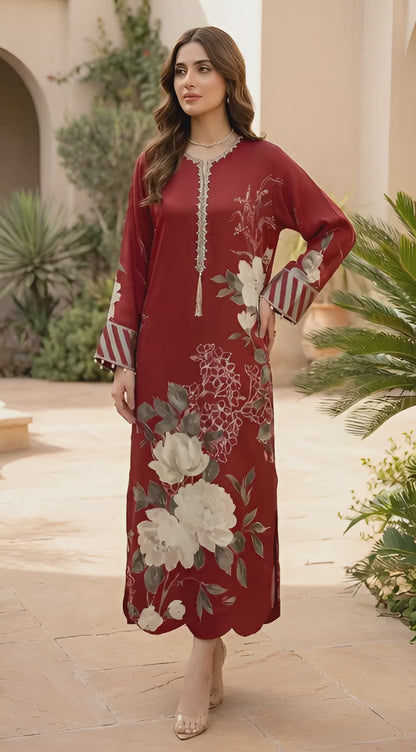 Luxury Silk Dress | 3pec Unstiched