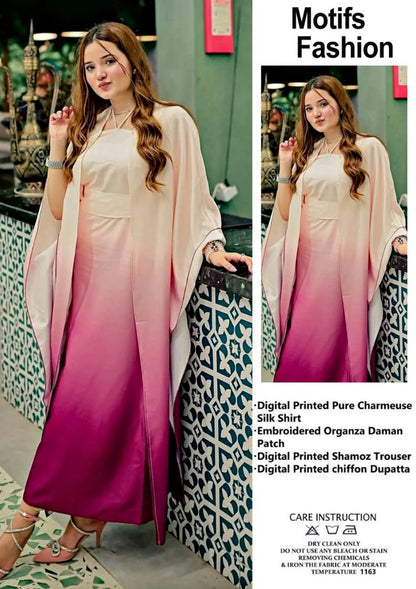 Luxury Silk Dress | 3pec Unstiched