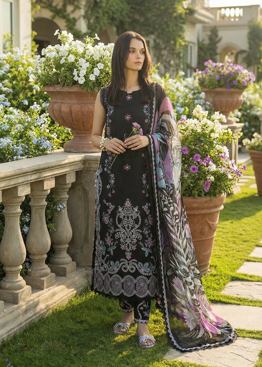 Mushq | Chikenkari With Silk Dupatta | 3pec Unstiched