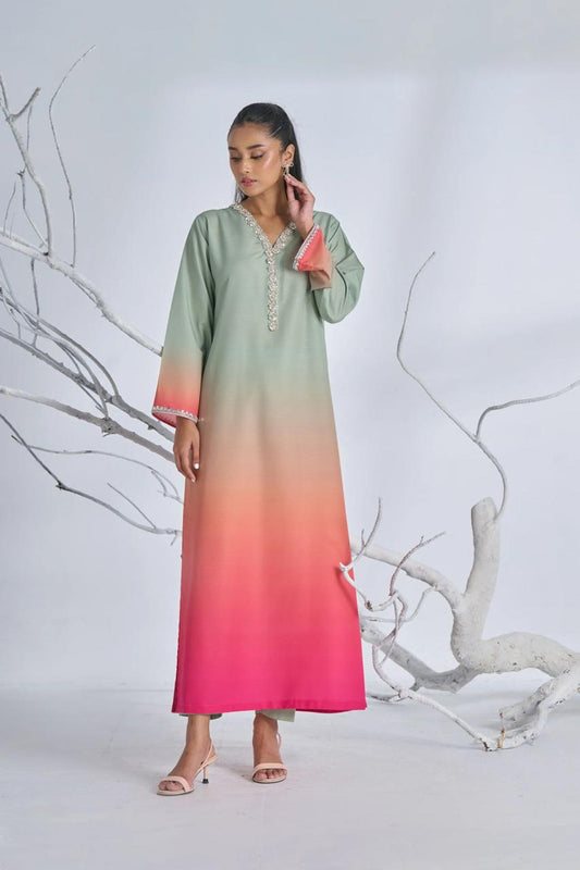 Luxury Silk Dress | 3pec Unstiched