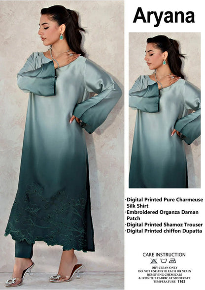 Luxury Silk Dress | 3pec Unstiched