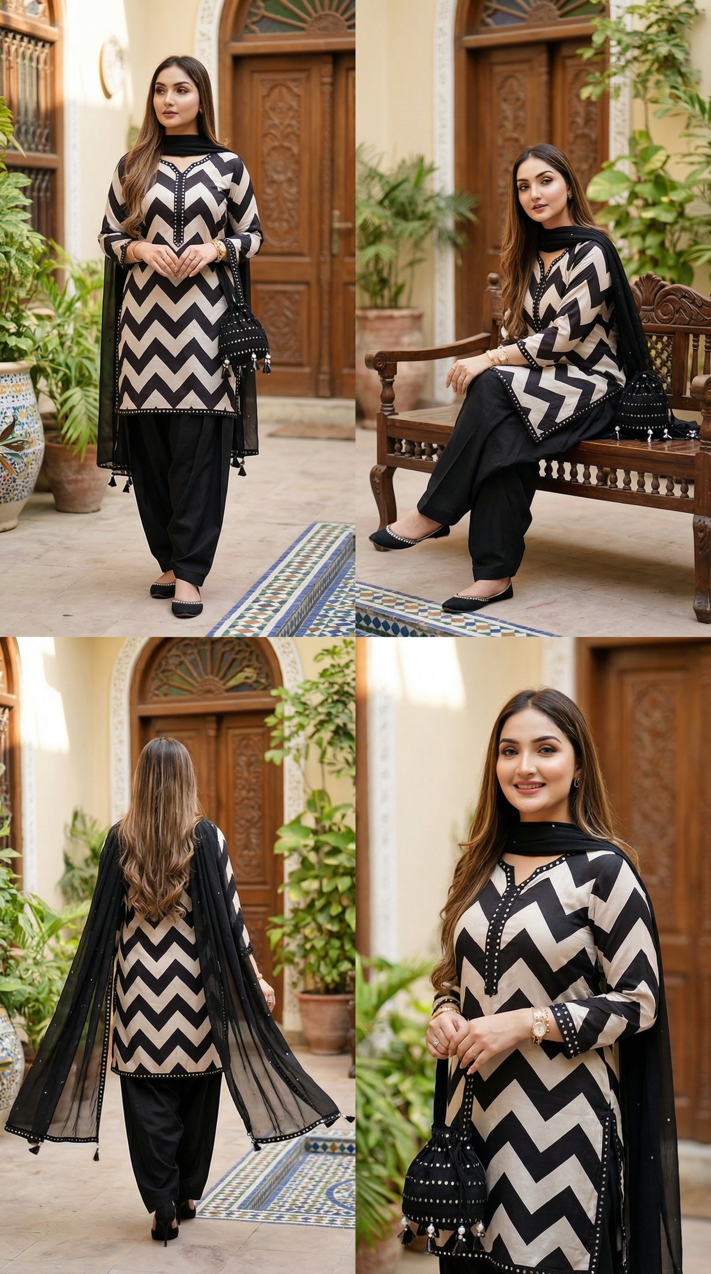 Luxury Silk Dress | 3pec Unstiched
