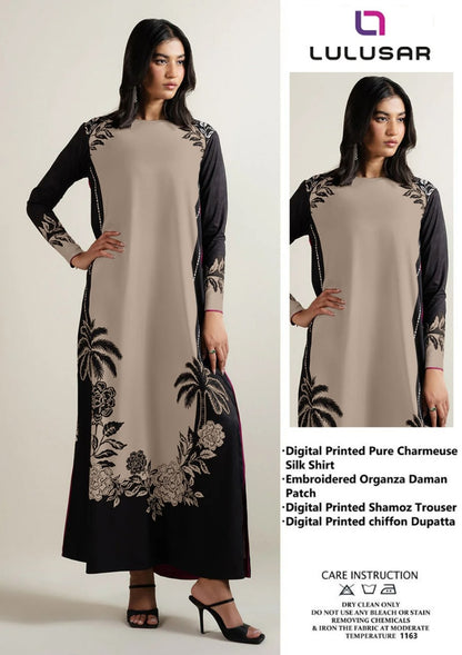 Luxury Silk Dress | 3pec Unstiched