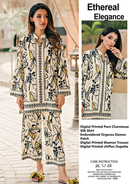 Luxury Silk Dress | 3pec Unstiched