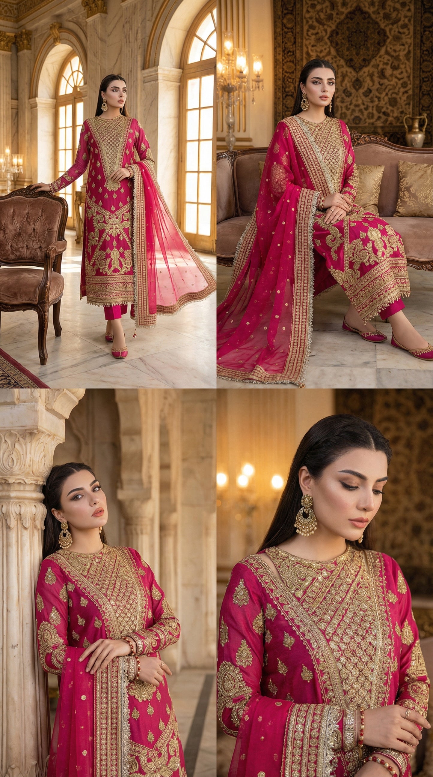 Nameera By Farooq 3Pec Unstiched Dress